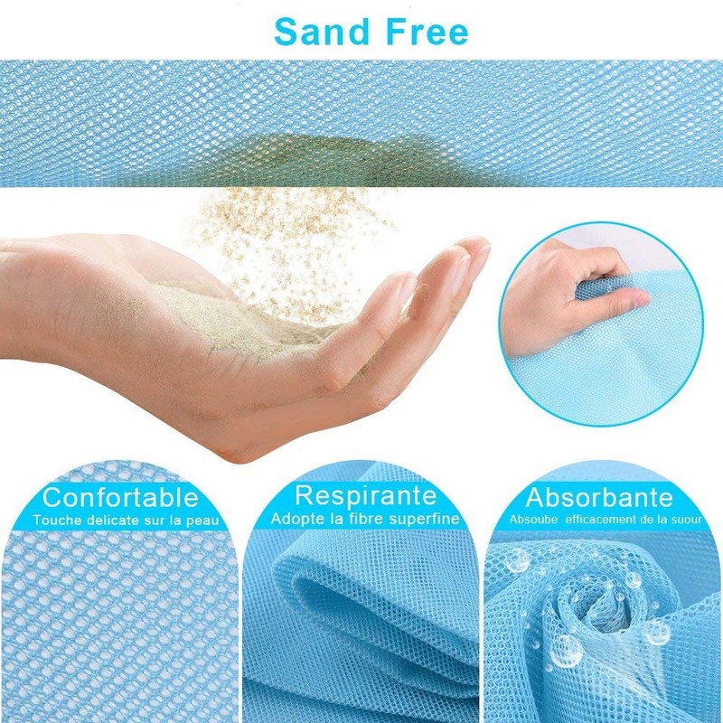 200x150cm Beach Sand-Free Folding Mats,with Handle Beach-Proof Sand Blanket Includes