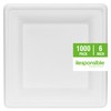 Responsible Products 6 inch Square Plates I Tree-Less™ Compostable Molded