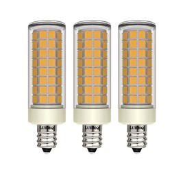 LUHMQ 3-Pack E11 LED Bulbs e11 Mini Candle Holder Base e11 Chandeliers Ceiling Fan Light JD E11 Bulb 7W(70W Halogen Bulb Equivalent) 700LM AC120V for Cabinet Lighting,Sconce&More(Warm White 3000K)