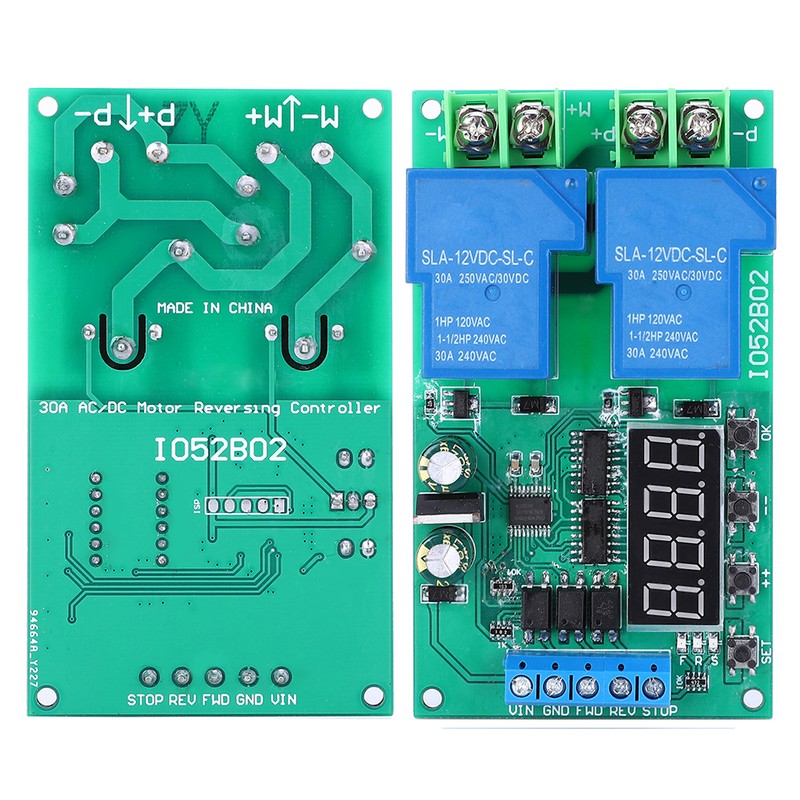 30A12V Multifunction Motor Forward Reverse Controller Start stop Delay Limit