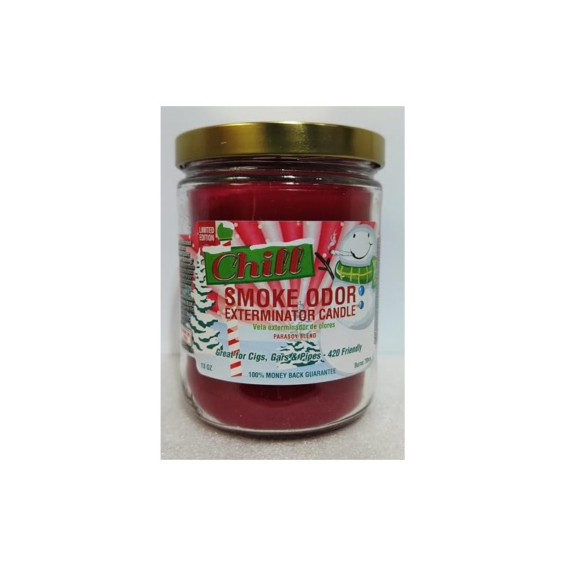 Smoke Odor Exterminator 13oz Jar Candle, Chill 3 Pack.