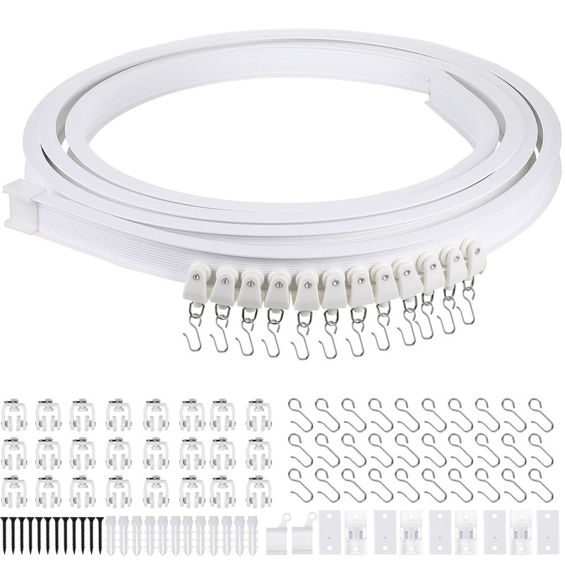Jetec 9.8 Feet/ 3 Meters Flexible Bendable Ceiling Curtain Track,