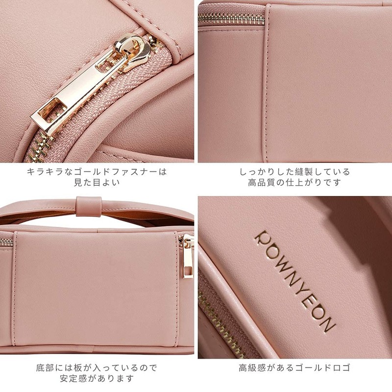 Rownyeon Vanity Pouch, Large Capacity, Cute, Brush Holder, Functional, Ribbon