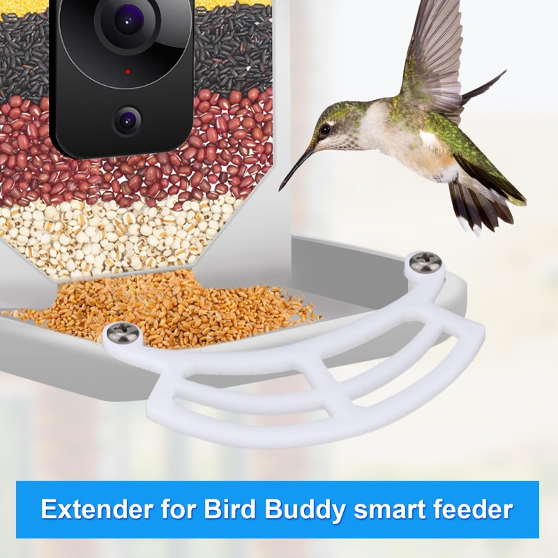 Bird Perch Extension, 5.31x1.57x0.2in Bird Feeder Perch Extender with Screws