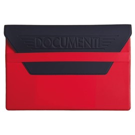 pubblimania Document Bag for Car Motorcycle Scooter Quad Tam with Flap (Red)