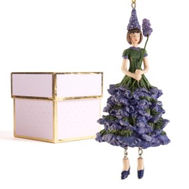 ROSEMARIE SCHULZ Heidelberg Decorative Figurine Lavender Girl for Hanging with Gift Box/Lavender Figure/Decorative Figure/Flower Sculpture/Garden Figure for Indoor Use