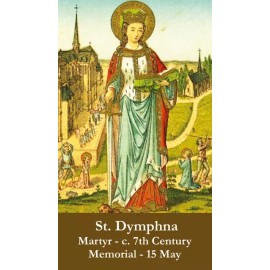 St. Dymphna, Patron Saint of depression and anxiety, Prayer Card, 10-pack