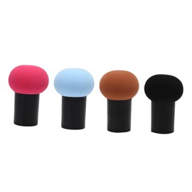 Outanaya 4pcs Portable Powder Puff Makeup Sponge Mushroom Shaped Face Applicator for Smooth and Even Makeup Application for Foundation Concealer and Ups