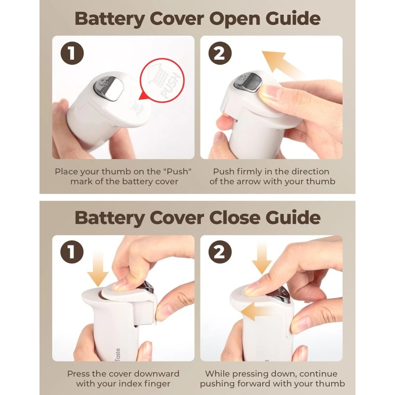 SIMPLETaste Milk Frother Handheld Battery Without Stand, Blizzard White