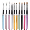 ANCLLO 10pcs Nail Art Brush Set Painting Brush Liner Brush