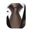 HISDERN Men's Wedding Ties and Pocket Square Solid Tie Cufflinks