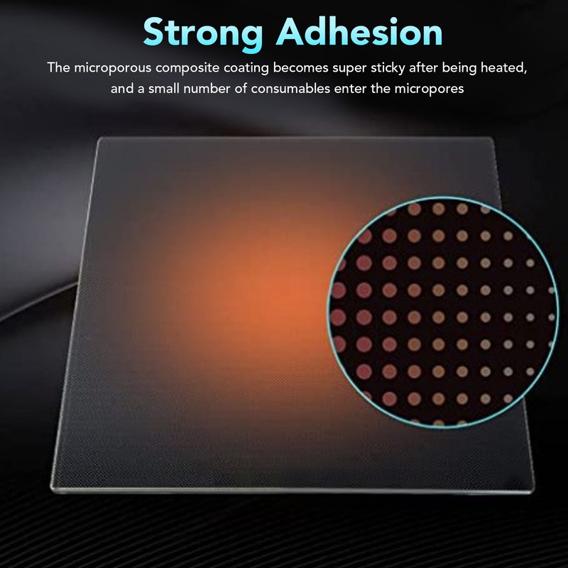 Tempered Glass Print Bed 184x184x4mm Microporous Coating 3D Printer Build
