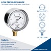 SENCTRL 0-5 Psi Low Pressure Gauge, Capsule Gauge, 2-1/2" Dial