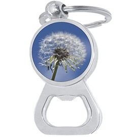 Dandelion Flower Seeds Bottle Opener Keychain