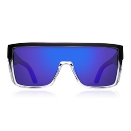 BEASVFE Safety Glasses, Z87 safety sunglasses for men polarized Impact/Scratch Resistant, 99.9% UV Protect, ANSI Z87 Rated (Clear Blue Mirror)