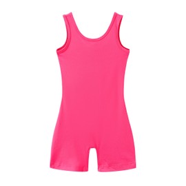 LUOUSE 2 Packs Gymnastics Leotards For Girls With Shorts Unicorn Mermaid Leopard Rainbow Kids Dance Unitards Biketards, Rose Light Purple, 5-6 T