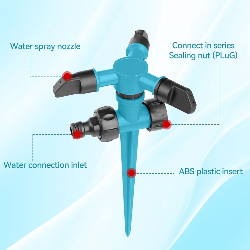 Proxima Direct 2 Pack Yard Sprinkler 360° Rotating Lawn Sprinkler
