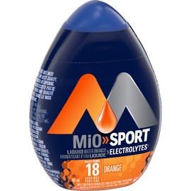 MiO Sport Orange Electrolyte Liquid Water Enhancer, 48mL/1.6 fl. oz, Imported from Canada}
