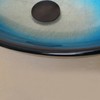 wonline Modern Bathroom Flower Tempered Glass Vessel Sink ORB Pop
