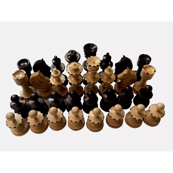 Unbranded Wood Chess Pieces 32 Chessmen Very beautiful handmade