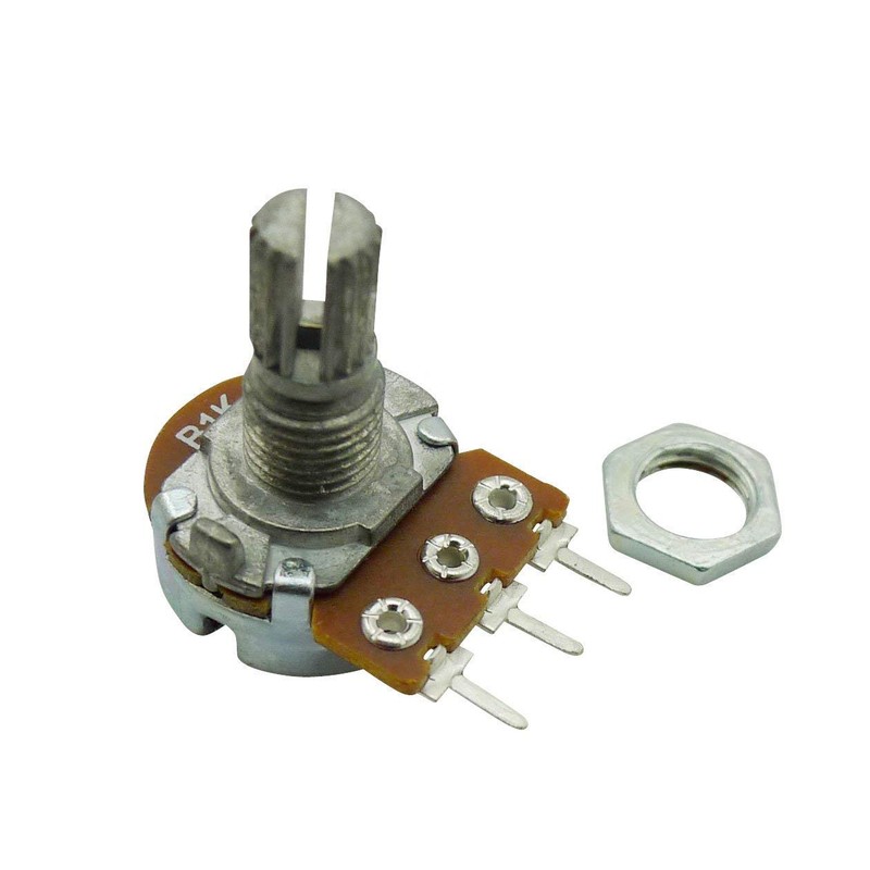 KKHMF 10pcs B1K Top Adjustment Single Turn Knurling Axis Volume