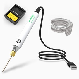 USB Soldering Iron - Burning Iron and Soldering Set 5 V 8 W (Welding, Pyrography, Wood Engraving, Jewellery Making) Soldering Iron Set with Temperature Adjustable 330-450 °C