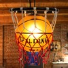 LDDBEN Retro Basketball Chandelier Creative Ball Lamp Pendant Light Sports