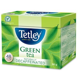 Tetley Naturally Decaffeinated Green Tea - 48 Tea Bags, 96 Grams