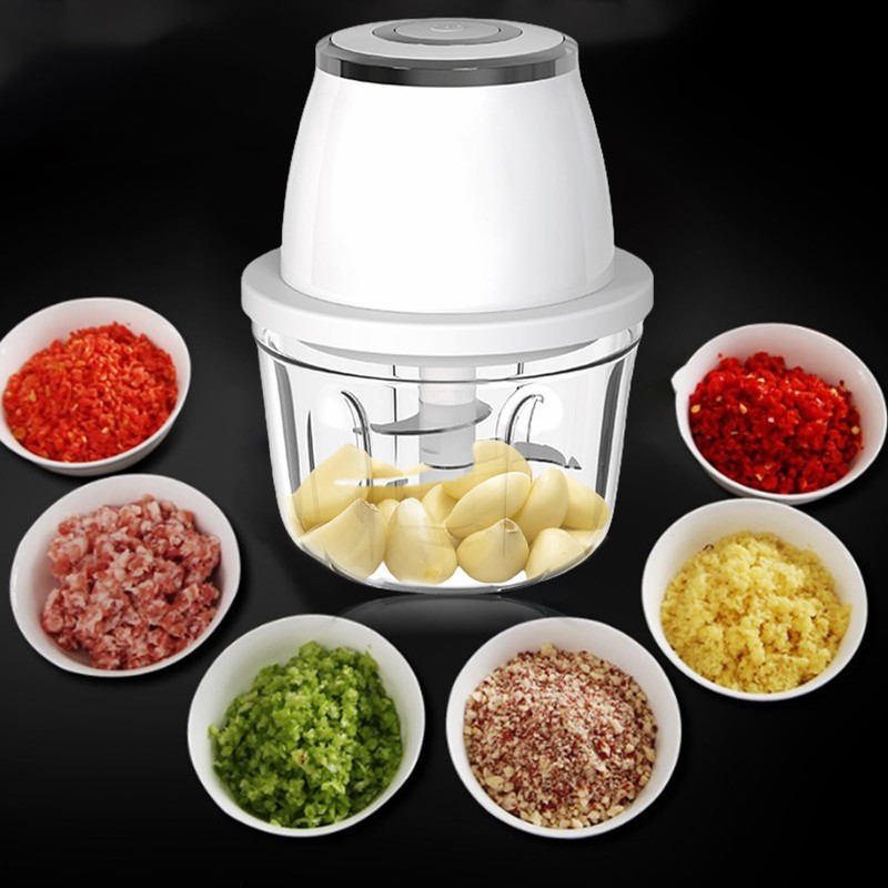 Zwiebelschneider Elektrisch, 350ml Zwiebel Zerkleinerer Elektrisch Multizerkleinerer Küche USB-Aufladbar, Universal