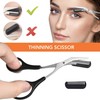 JIAMIAN 12pcs Eyebrow Trimming Kit Scissors Eyebrow Grooming Kit Professional