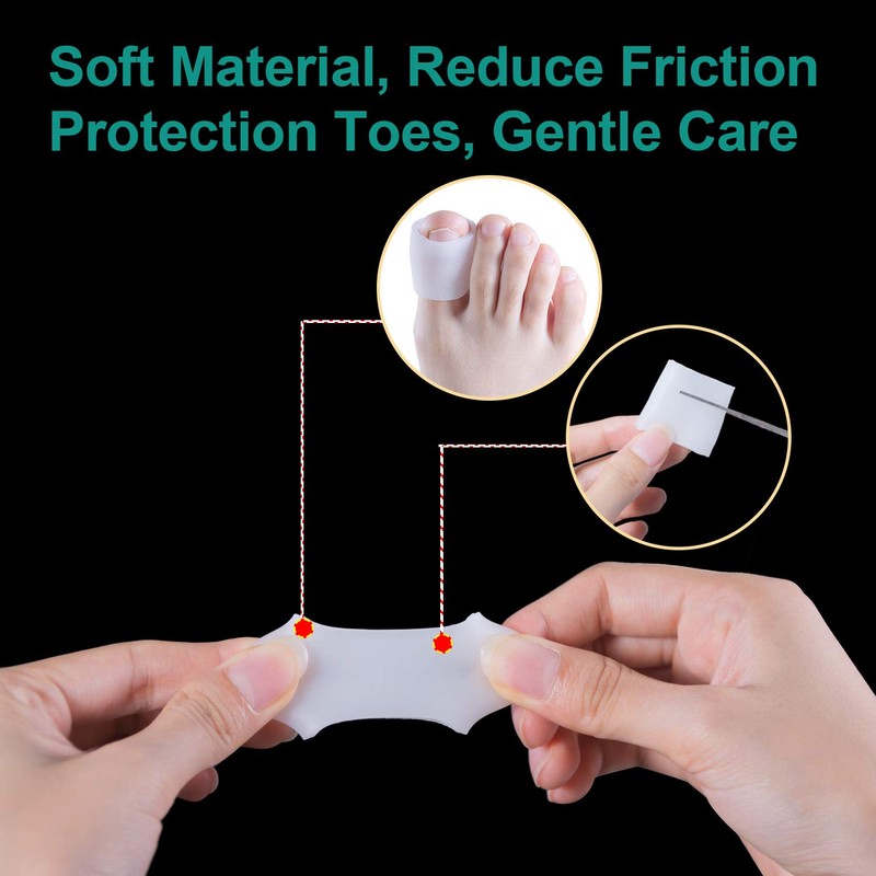 Povihome 10 Pack Big Toe Sleeves, Gel Toe Protectors, Gel