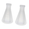 Nvanvmm Laboratory Graduated Plastic Conical Flask, Measurable, Thick Wall, Two