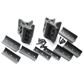 Cornerstone Black Nylon Polymer Self-Closing Adjustable Hinges for Round Posts | Fasteners Included | 2 Hinges Included | CH200FR-BK