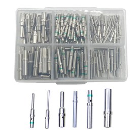 180 Pcs for Deutsch Connector Pins and Sockets Solid Contacts Size 12 16 20 Male Female Terminals DT Series Pin Stainless Steel for Deutsch Solid Contact Kit Solid Contacts Socket Connector Wire