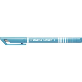 Fineliner with Cushioned F-Tip - STABILO SENSOR fine - Pack of 10 - Turquoise
