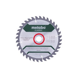 METABO Hoja de Sierra 628281000 Precision Cut Classic 165 x 20 mm Dientes 36 WZ 15°