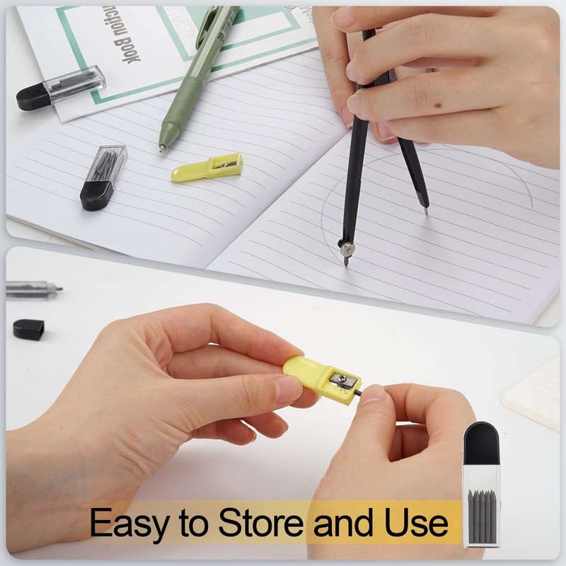 Behiruch Pack of 100 2B Compass Leads, 2 mm Compass