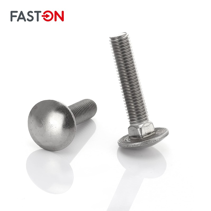 FASTON® Round-Head Carriage Bolts M6 x 40 mm Stainless Steel