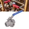 3 Way Ball Valve 1in 304 Stainless Steel Female T