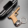 OPYLO Mini Gun Keychain, Tiny Keychain Guns Shape Pendant, Pistol