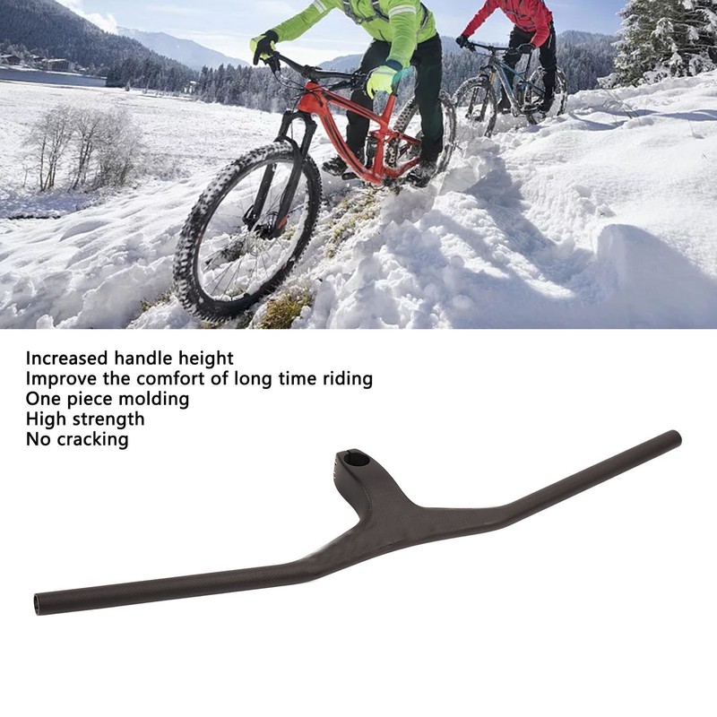 Bike Straight Handlebar Carbon Fiber Negative 17 Degree Bicycle One