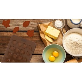 2Pcs Brown Silicone Gummy Molds,Maple Leaf Silicone for Chocolate Candy Cavity Non-Stick Hard Tack Candy Molds Silicone Mold for Fondant Biscuits Cookie Wax Melts,Chocolate Molds,Candy Making Supplies