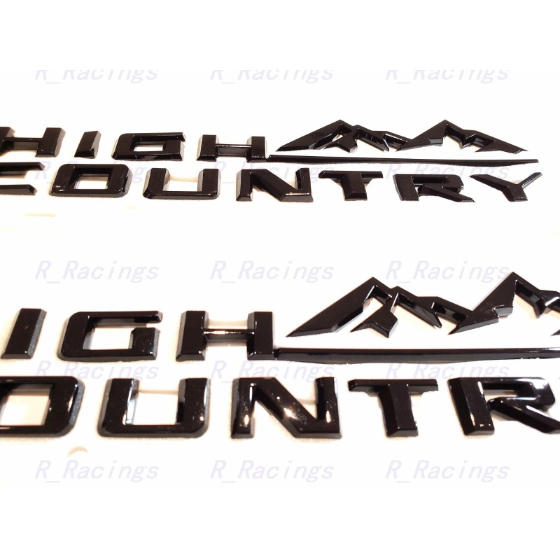 GM AUTO 5PCS Gloss Black Fender High Country Door Rear