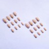 24 Pcs French Tip Press on Nails Short Square Spring