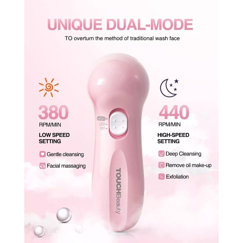 Touchbeauty Juego-cepillos Facial-3 Cabezales. Adolescentes.