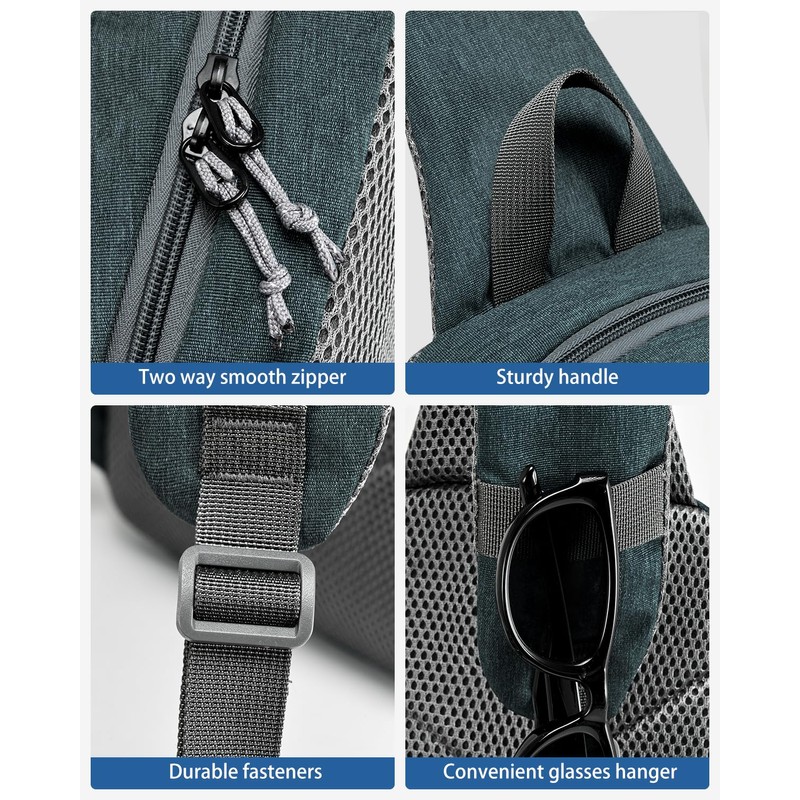 OIWAS - Mochila cruzada para hombre, mochila de una correa
