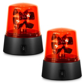 QCDENG 2PCS Red 360 Degree Rotating Strobe Light, Flashing Police Light Disco Bar Party Decorative Light