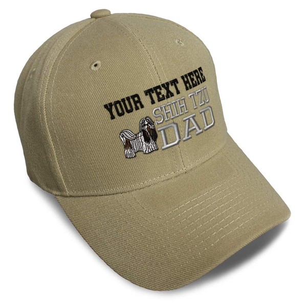 Custom Baseball Cap Shih Tzu Dad Embroidery Acrylic Dad Hats