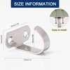 NearMoon Stainless Steel Screw Mounted Ceiling Hooks, Under-Shelf Towel/Robe Clothes