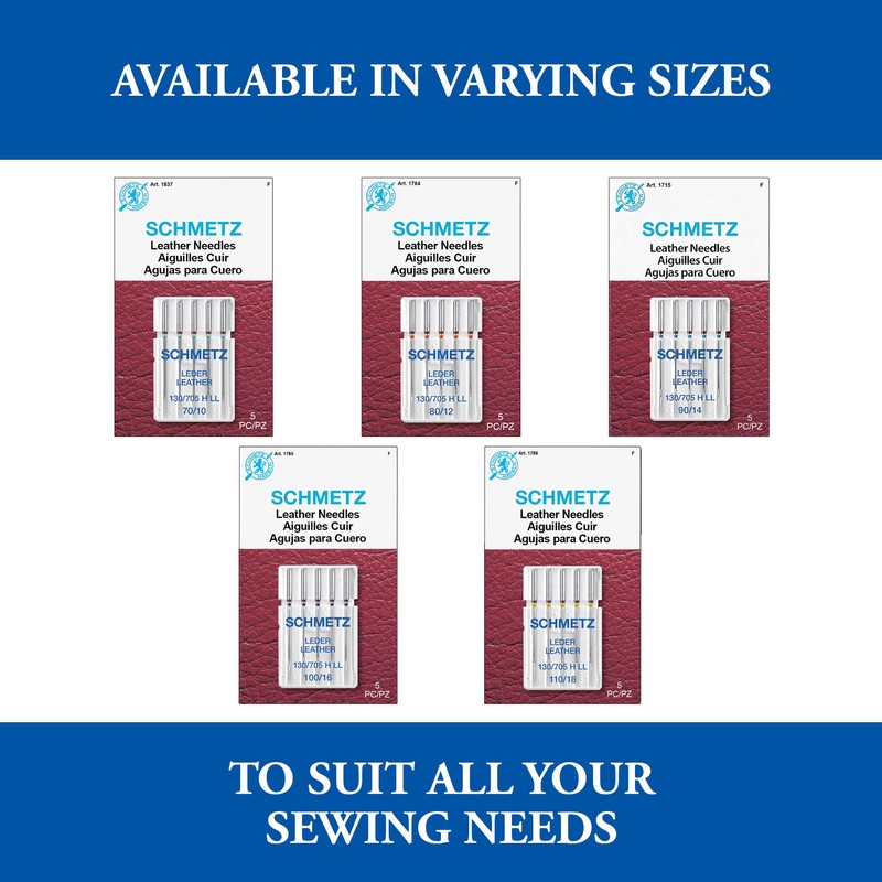 SCHMETZ Leather Sewing Machine Needles – Heavy Duty Specialty Supplies,